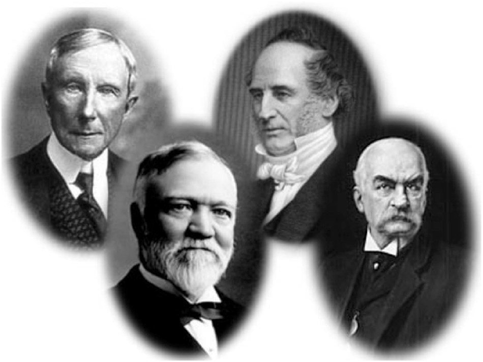 Back in those heady days, it was the robber barons and me. Rockefeller, Carnegie, Vanderbilt, Morgan and Edmund K Saunders - not pictured. 
